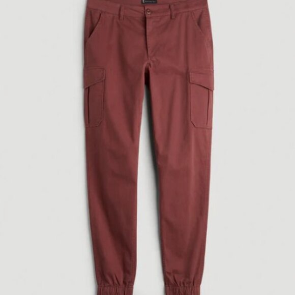 American Tall – Size 28T Intense Rust – TAPERED-FIT Stretch Cotton Cargo Pant - Picture 6 of 11